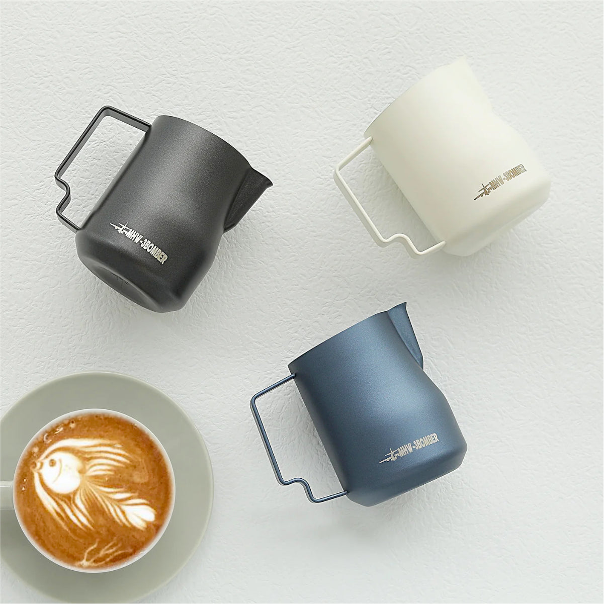 Latte Art Milk Frothing Pitcher – MHW-3BOMBER Turbo (Glossy - 350ml)
