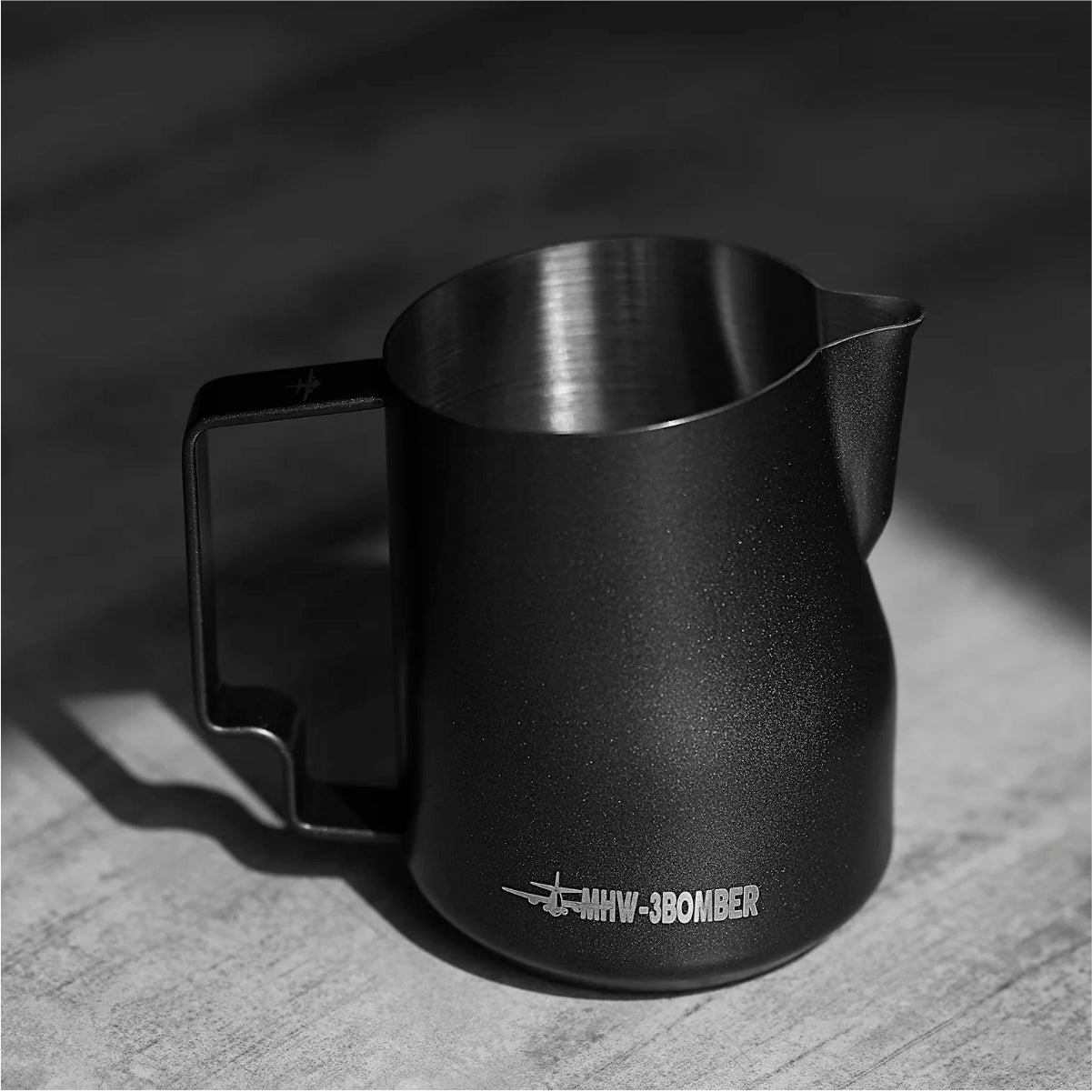 MHW-3BOMBER Turbo Milk Pitcher (Matte Black - 450ml)