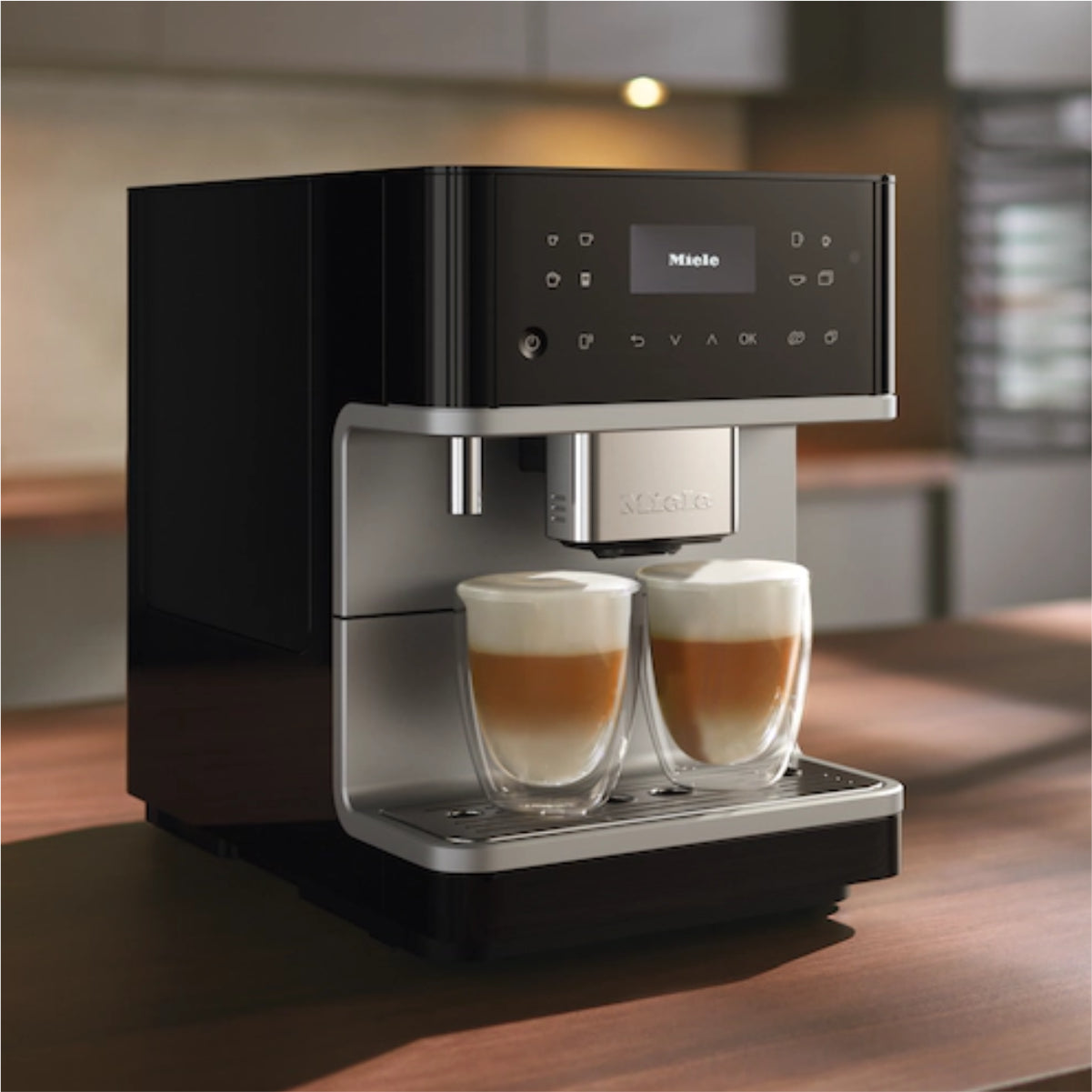 Miele CM6160 Milk Perfection Super Automatic Espresso Machine (Silver Grey Metallic)