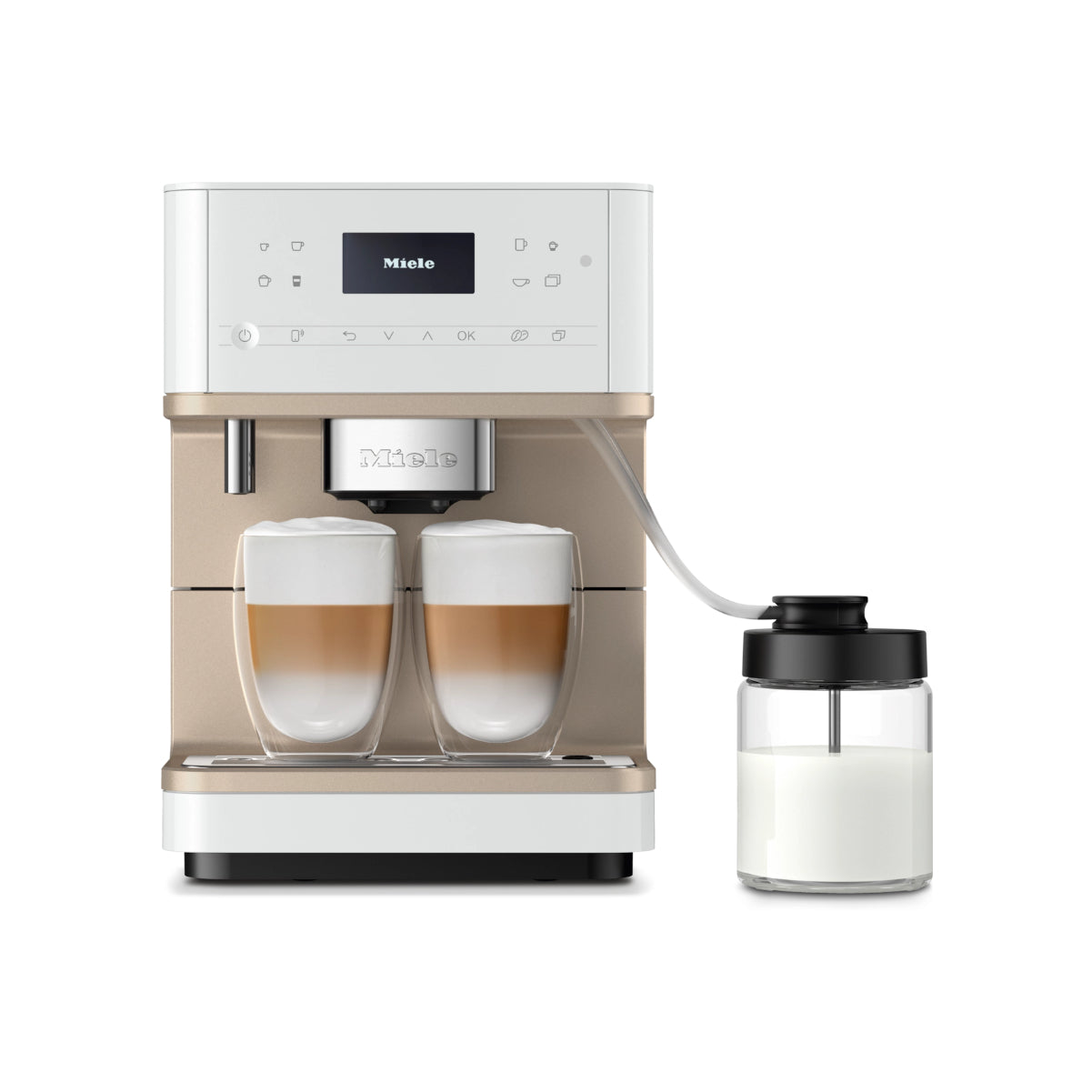 Miele CM 6360 MilkPerfection Super Automatic Espresso Machine (Lotus White)