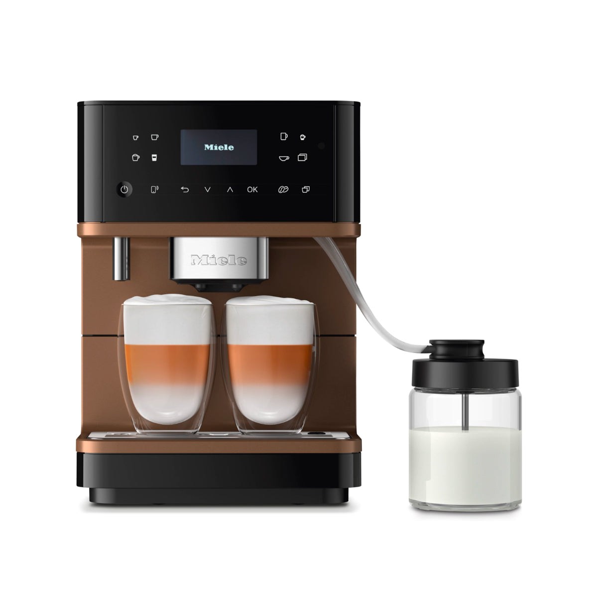 Miele CM 6360 MilkPerfection Super Automatic Espresso Machine Bronze & Obsidian Black (Open Box #54240)