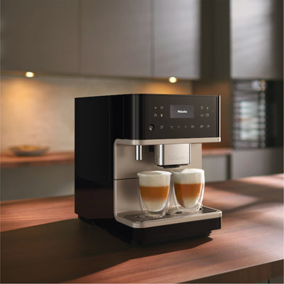 Miele CM6360 MilkPerfection Automatic Coffee & Espresso Machine (Steel & Obsidian Black)