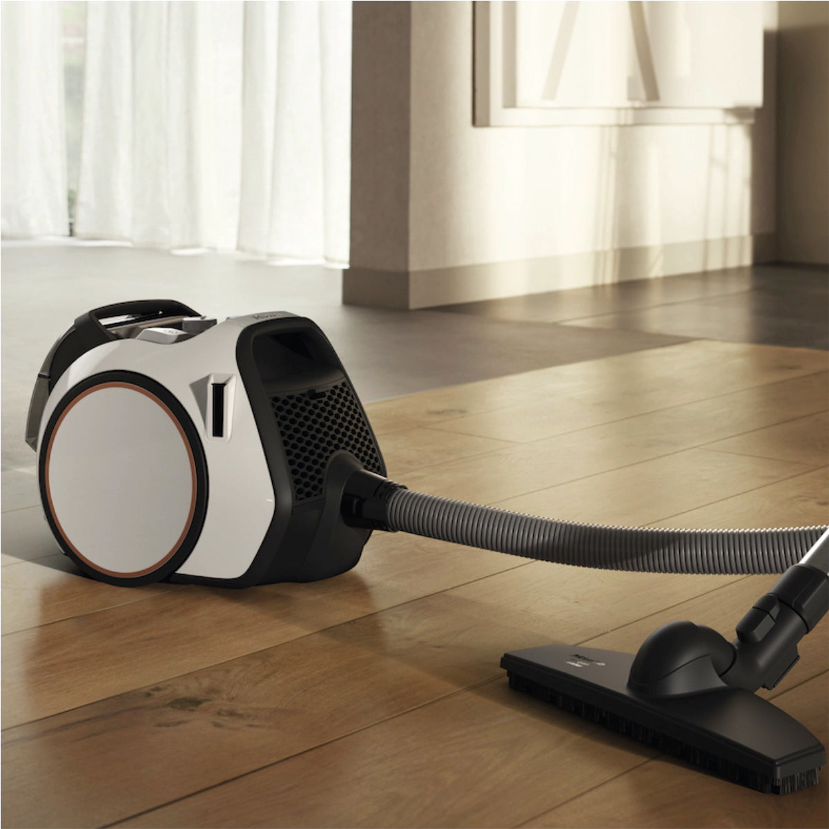Miele Boost CX1 Parquet Bagless Canister Vacuum Cleaner 41NCE030CDN (Lotus White with Rose Gold Accent)