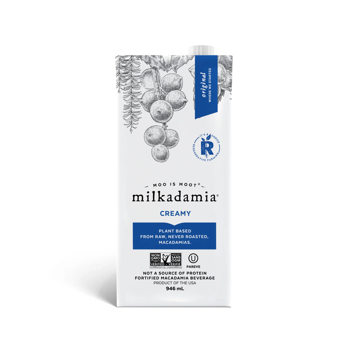 Milkadamia Creamy Macadamia Milk (32 fl oz / 946ml)