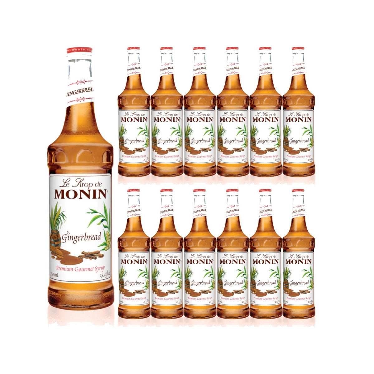 Monin Gingerbread Syrup 750ml Glass Bottle, case of 12 bottles