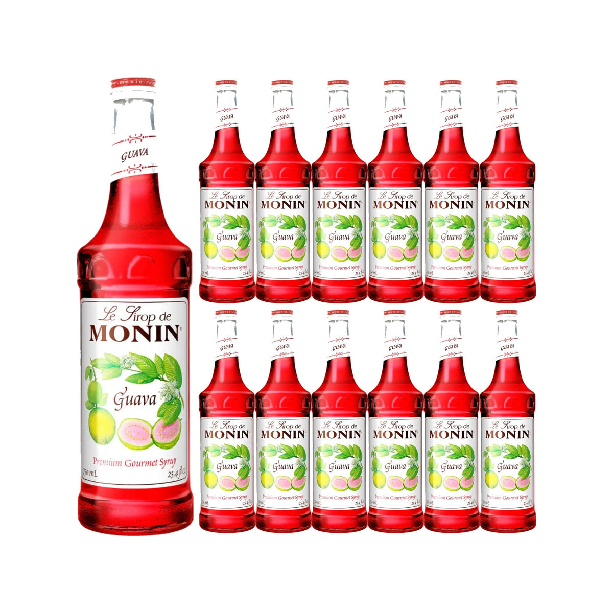 Monin Guava Syrup 750ml Glass Bottle, case of 12 bottles