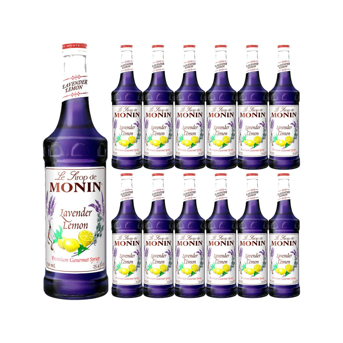 Monin Lavender Lemon Syrup 750ml Glass Bottle, case of 12 bottles