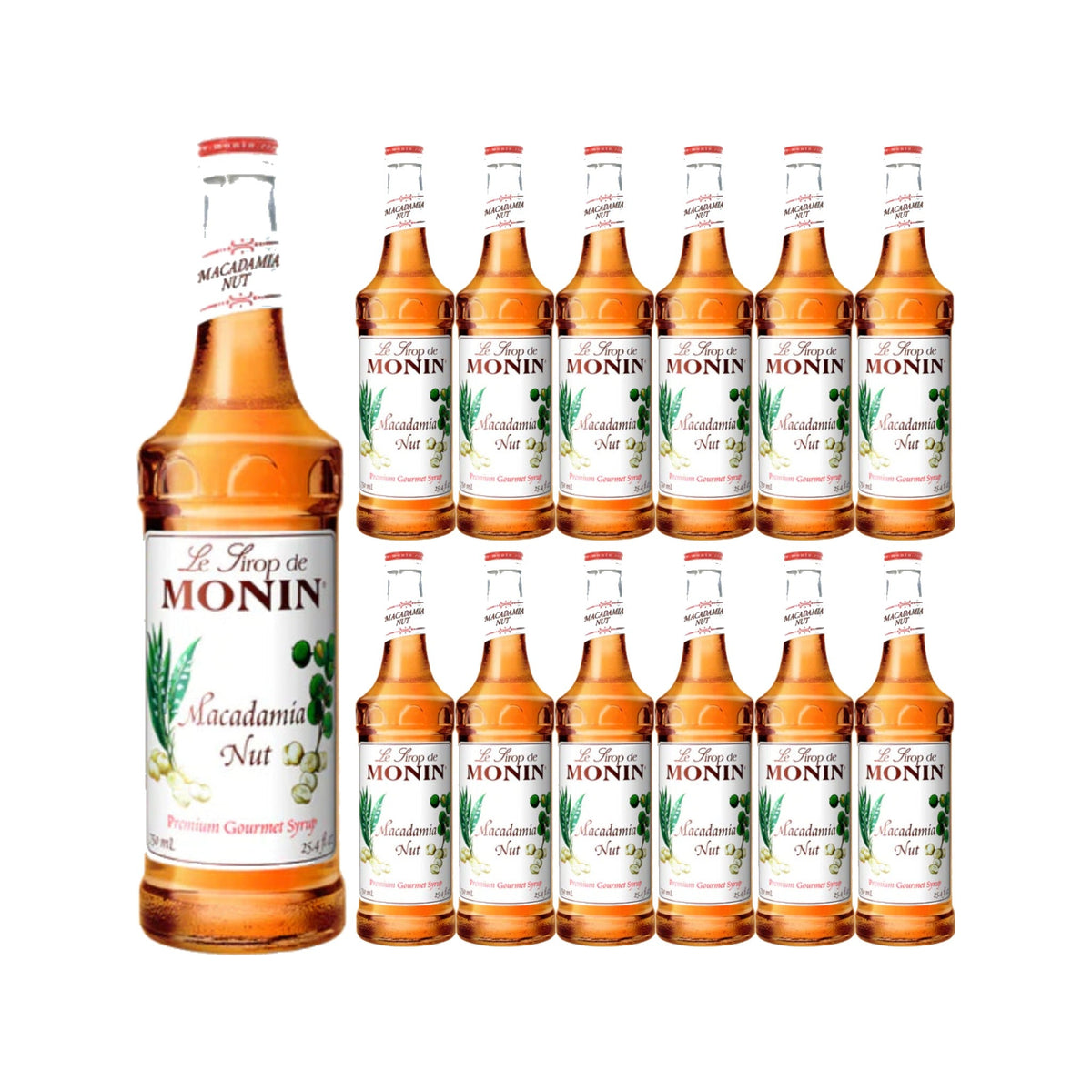 Monin Macadamia Nut Syrup 750 ml Glass Bottle, case of 12 bottles