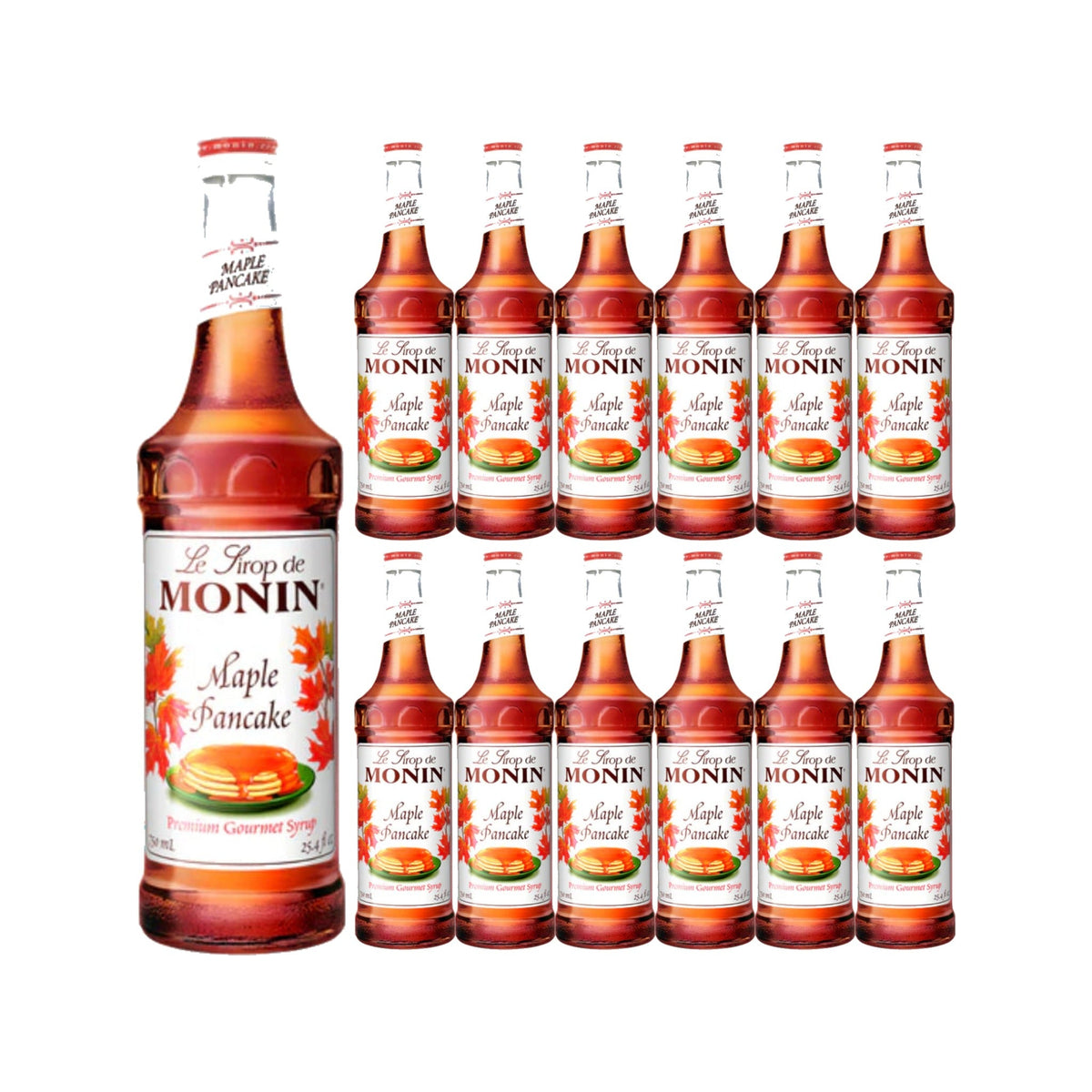Monin Maple Pancake Syrup 750 ml Glass Bottle, case of 12 bottles