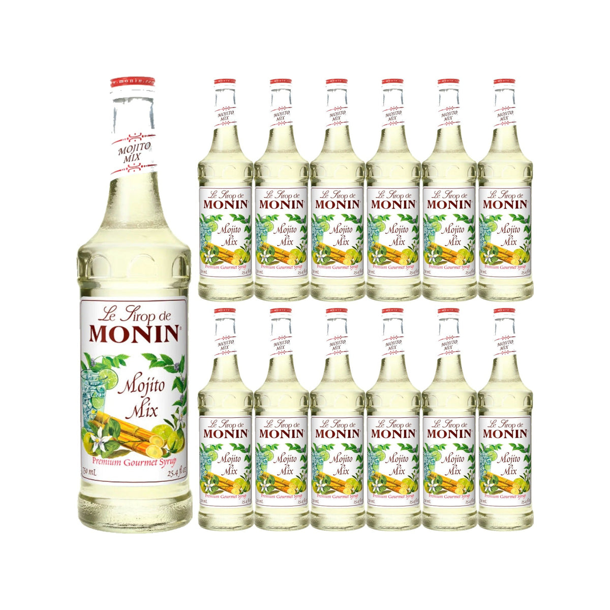 Monin Mojito Mix Syrup 750ml Glass Bottle, case of 12 bottles