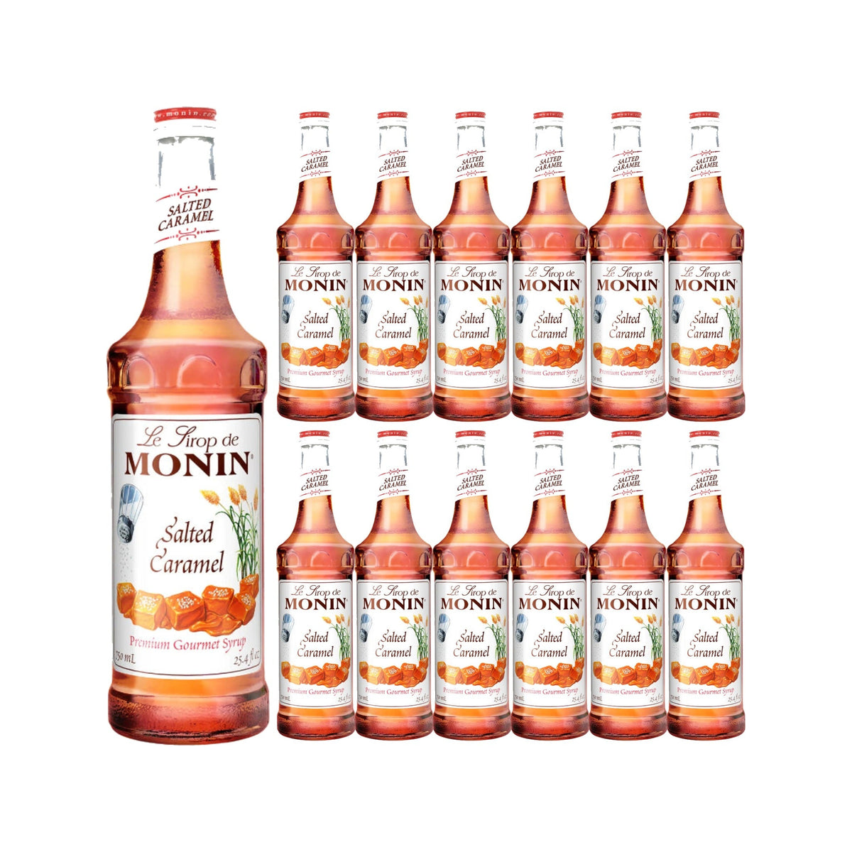 Monin Salted Caramel Syrup 750ml Glass Bottle, case of 12 bottles