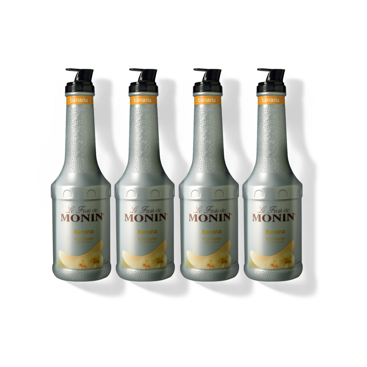 Monin Banana Puree1L Plastic Bottle (Pack of 4)