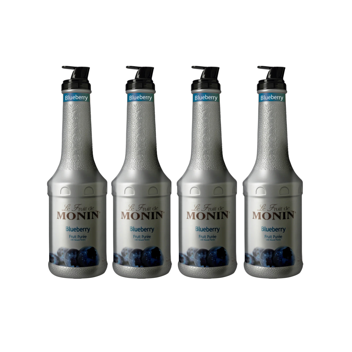 Monin Blueberry Puree 1L Plastic Bottle (Pack of 4)
