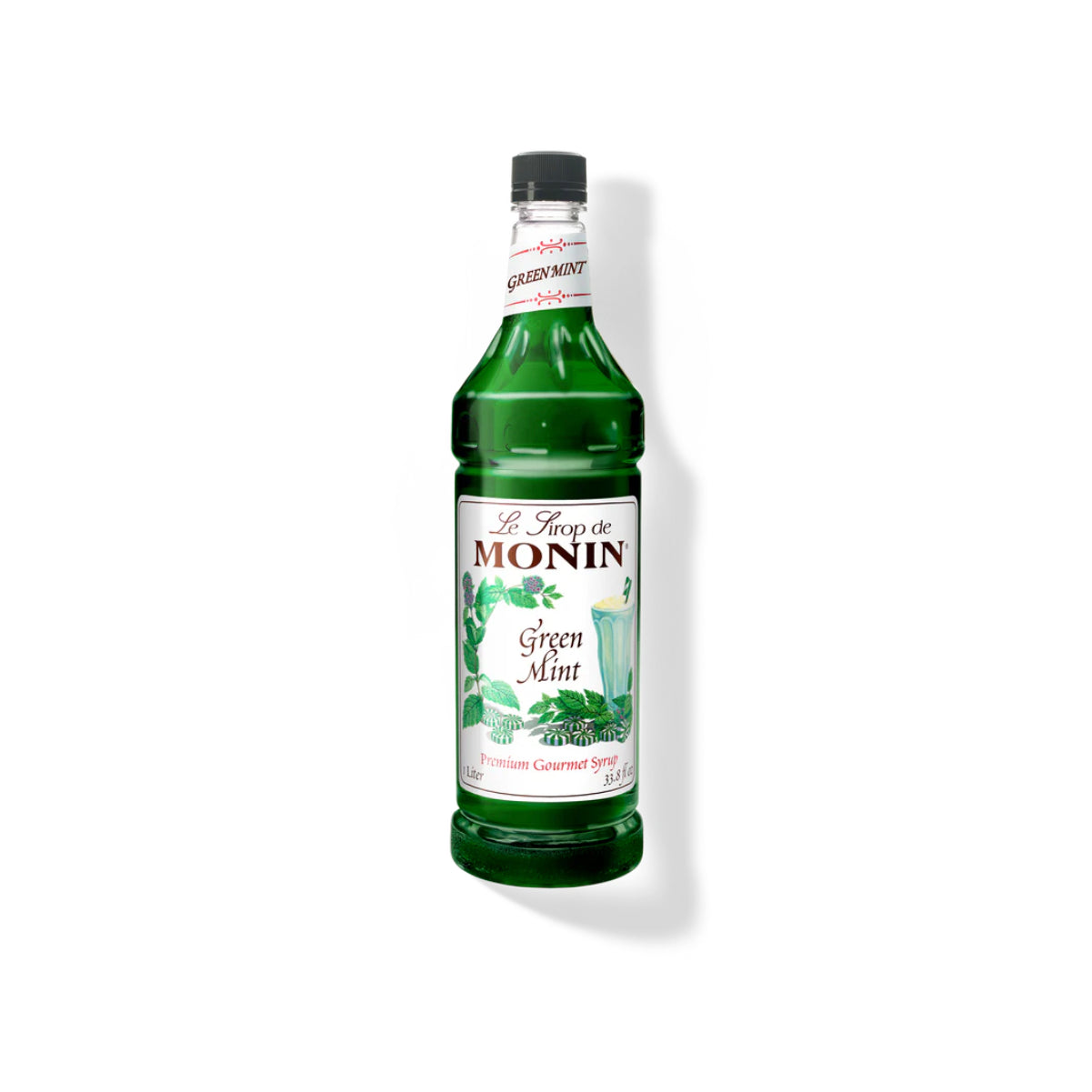 Monin Green Mint Syrup 750ML Glass Bottle