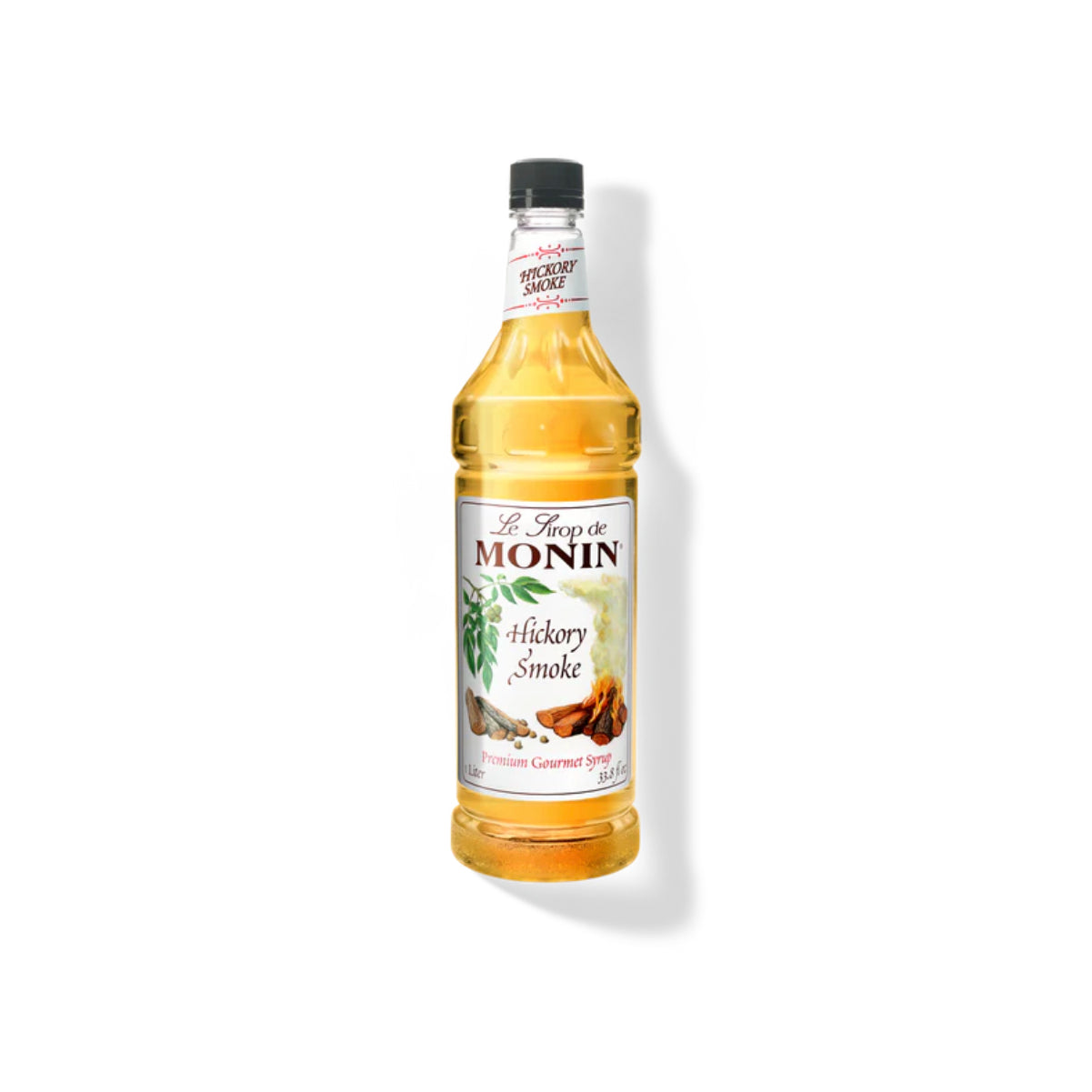 Monin Hickory Smoke Syrup 1L Plastic Botte