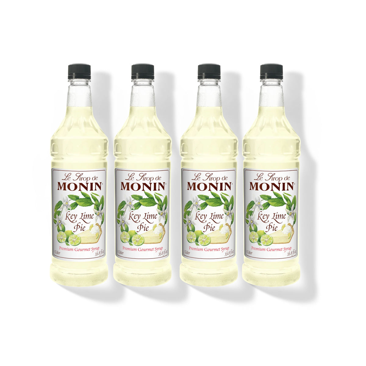 Monin Key Lime Pie Syrup 1L Plastic Bottle (Pack of 4)