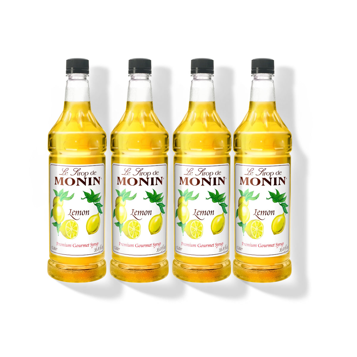 Monin Lemon Syrup 1L Plastic Bottle (Pack of 4)