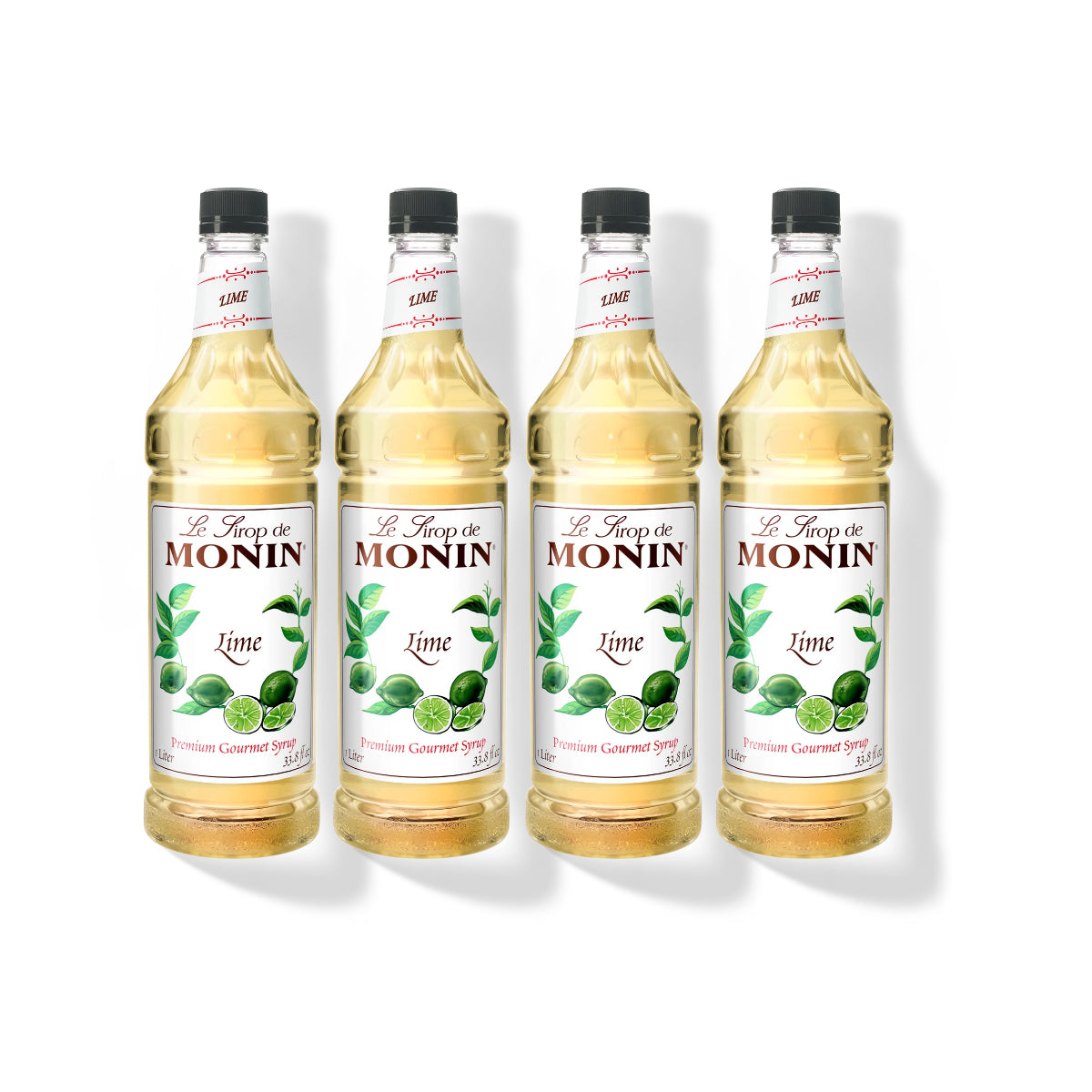 Monin Lime Syrup 1L Plastic Bottle (Pack of 4)