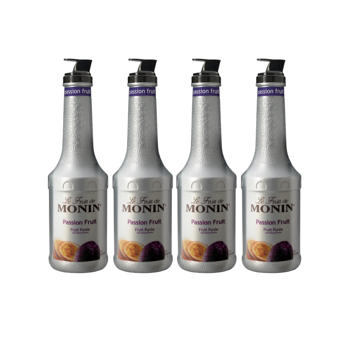 Monin Passion Fruit Purée 1L Plastic Bottle (Pack of 4)
