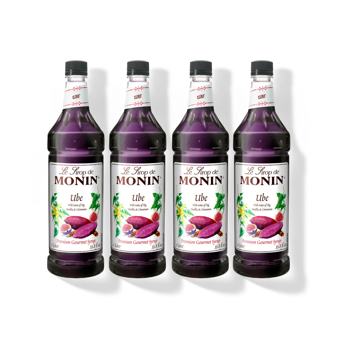 Monin Ube Syrup 1L Plastic Bottle (Pack of 4)