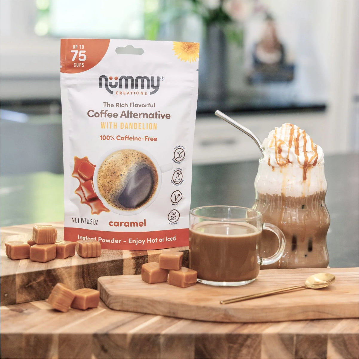 Nummy Caramel Smooth & Buttery Caffeine-Free Coffee Alternative (150g)