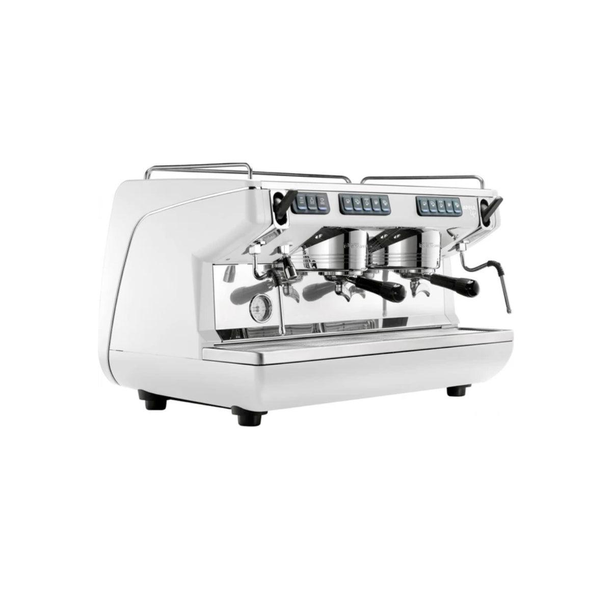 Machine à expresso semi-automatique Bezzera Aria Top PID avec contrôle de débit (noir avec bois)