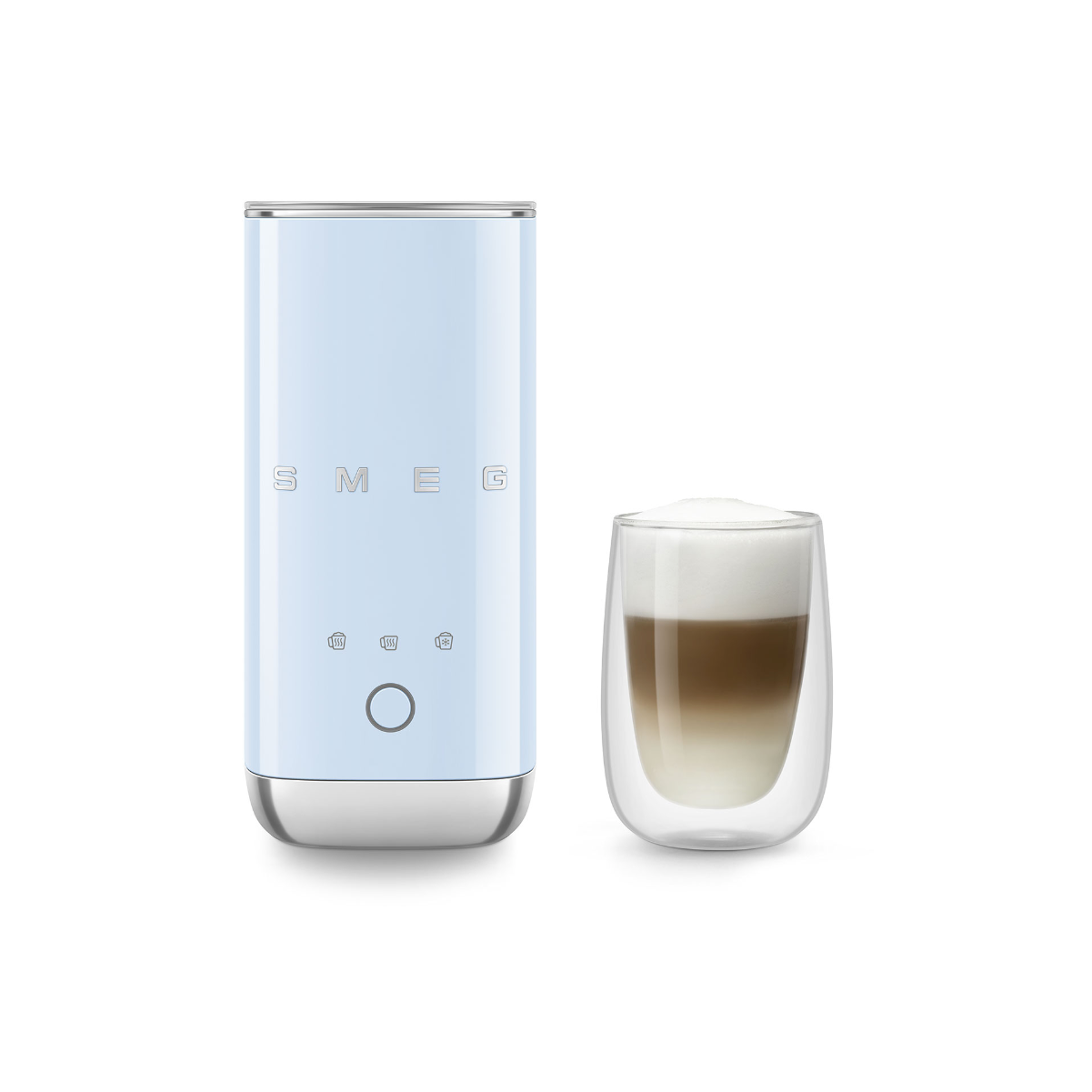 Smeg Portable Milk Frother MFF02PBUS (Pastel Blue)