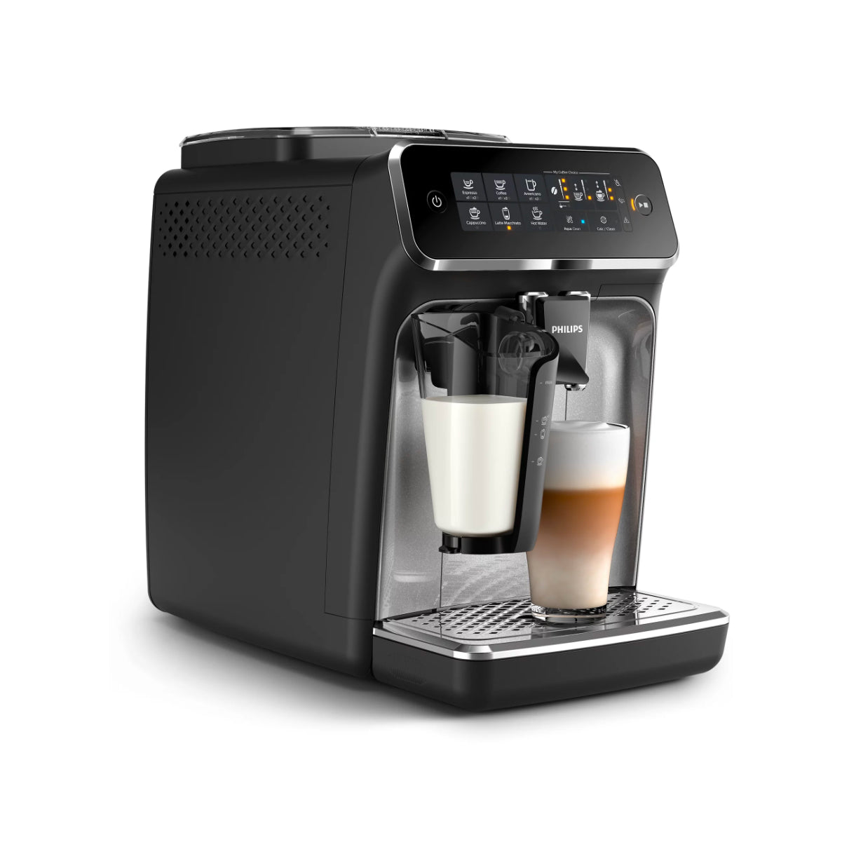 Philips 3200 LatteGo Automatic Espresso, Cappuccino, & Latte Machine (Silver) - EP3246/74