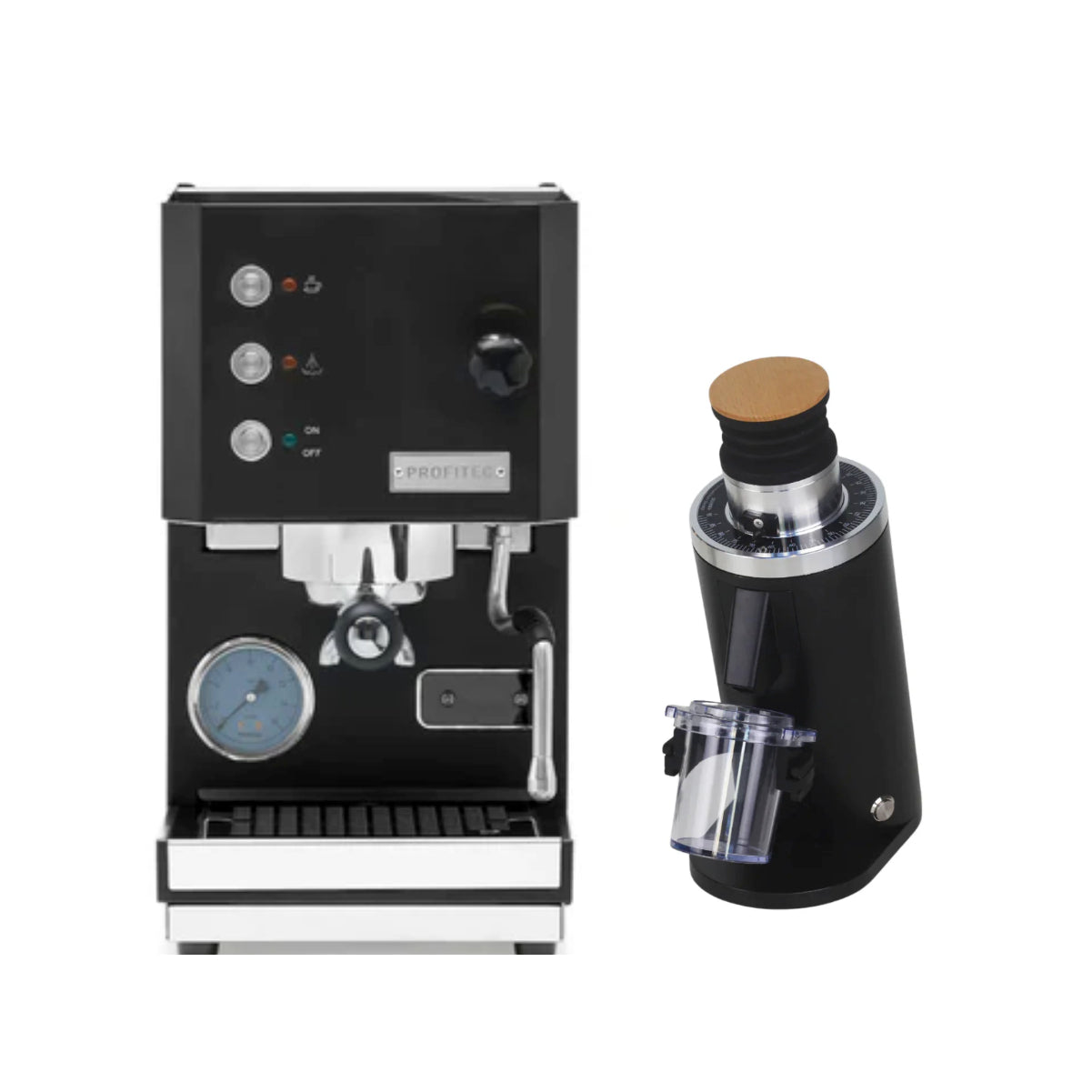 Profitec Go (Black) & DF54 (Black) - Bundle