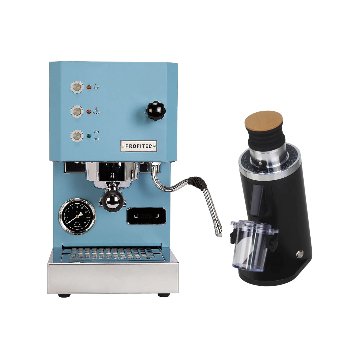 Profitec Go (Blue) & DF54 (Black) - Bundle