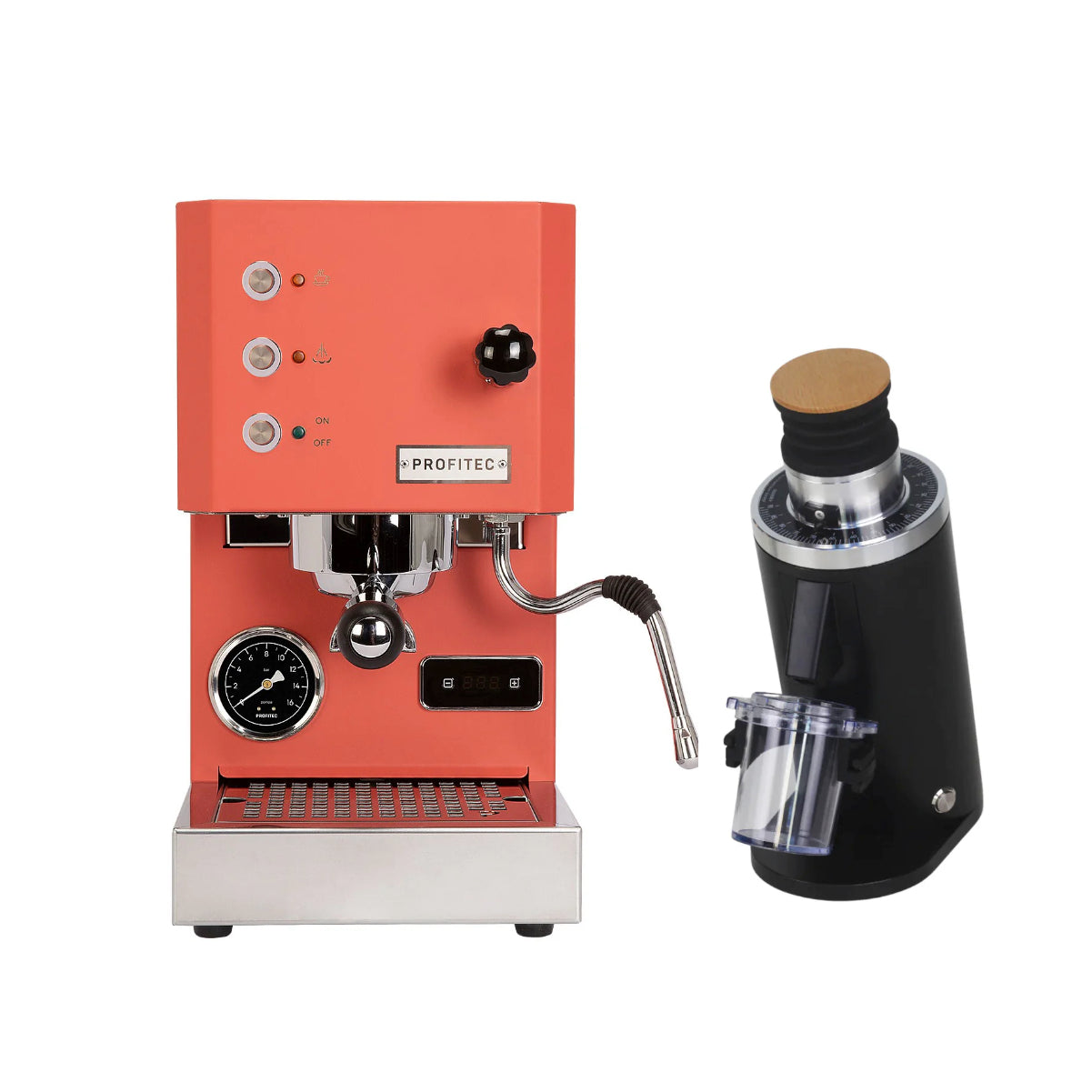 Profitec Go (Red) & DF54 (Black) - Bundle