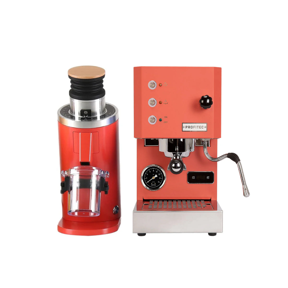 Profitec Go (Red) & DF54 V3 (Red) - Bundle