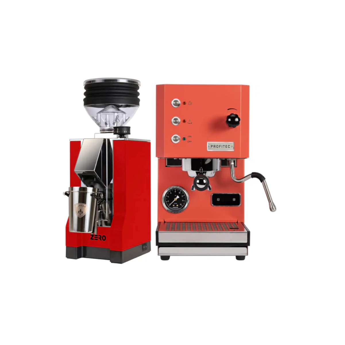 Profitec Go (Red) & Eureka Mignon Zero (Red) - Bundle