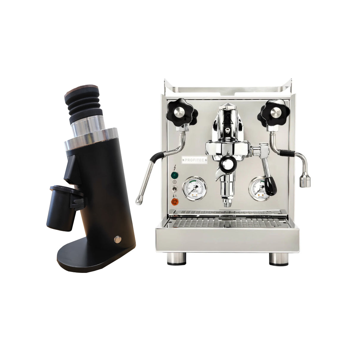 Profitec Pro 500 Espresso Machine w/PID and DF64 Gen 2 Grinder (Black)- Bundle
