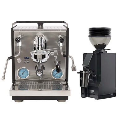 Profitec Ride & Eureka Zero 55S (Black) Espresso Machine + Grinder Bundle