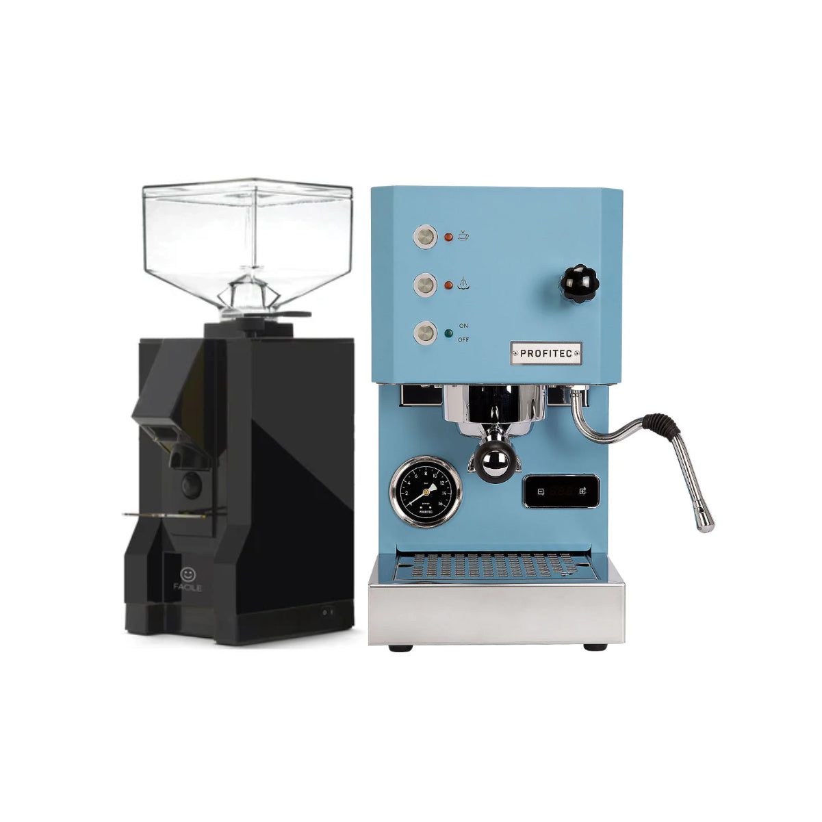 Profitec Go (Blue) & Eureka Facile (Black) - Bundle