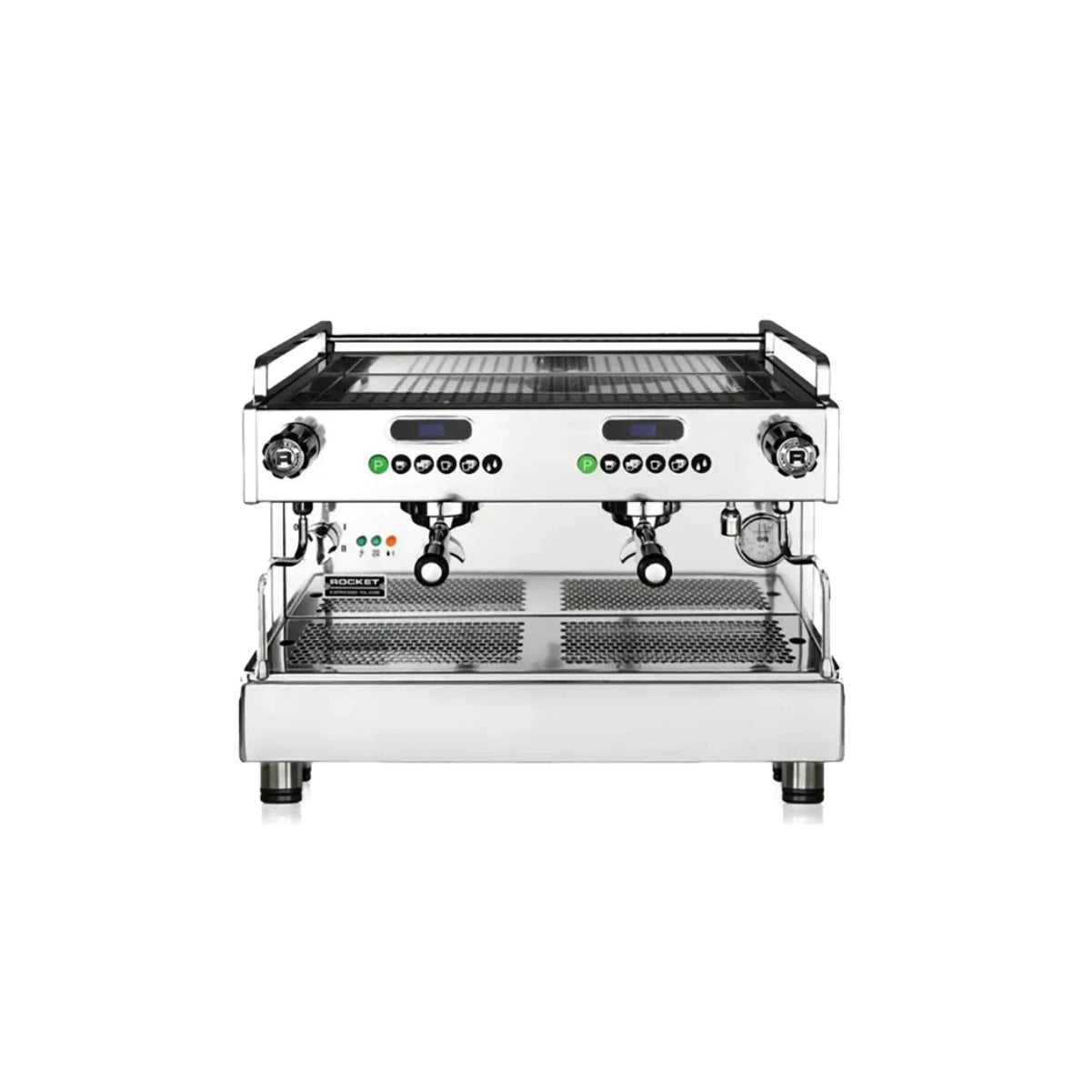 Rocket Boxer Timer Volumetric Commercial Espresso Machine - 2 Group (Chrome)