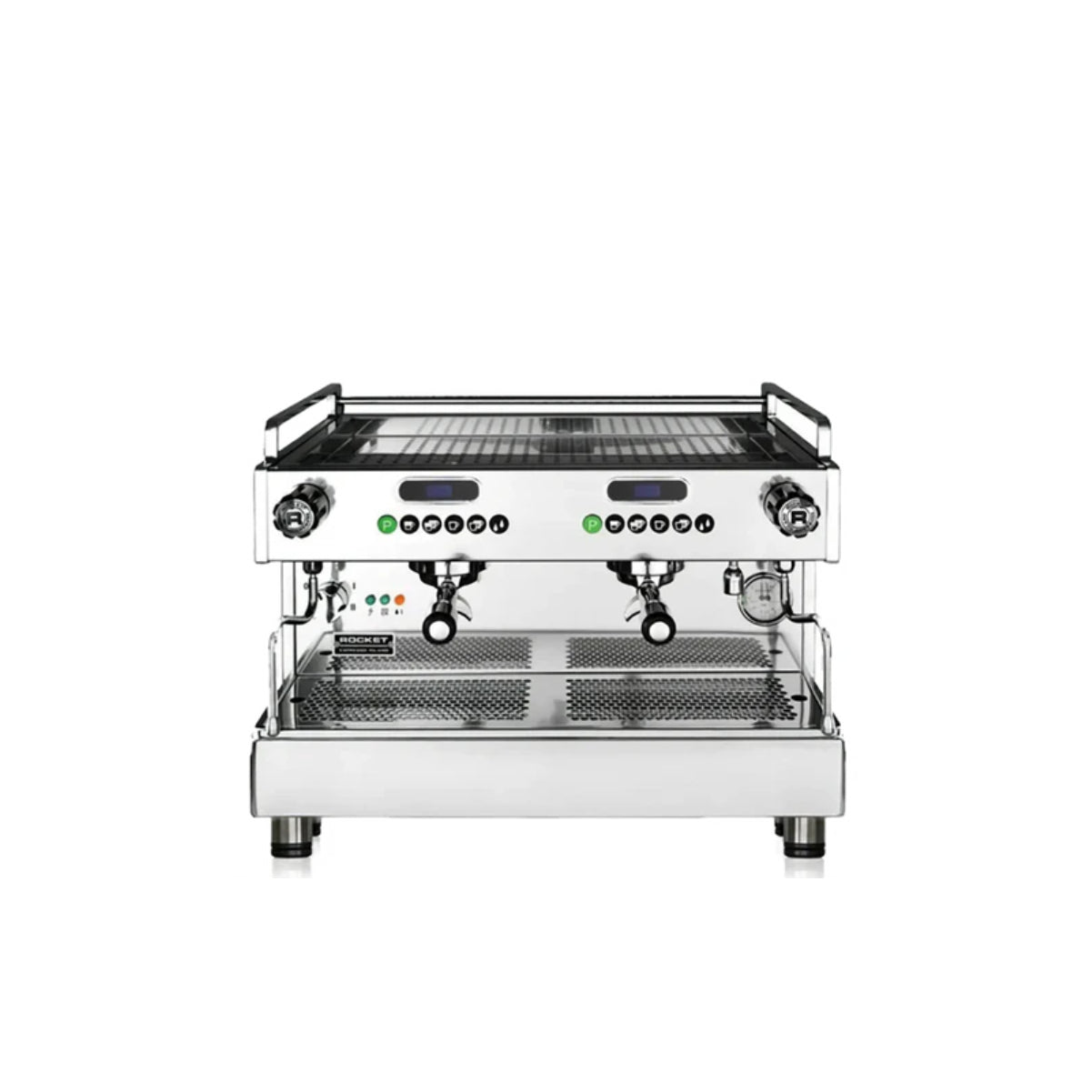 Rocket Boxer Timer Volumetric Commercial Espresso Machine - 2 Group (Chrome)