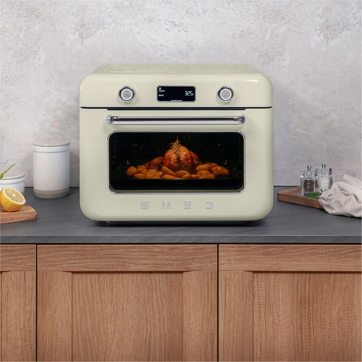 Smeg Countertop Combi Steam Oven COF01CRUS (Cream)