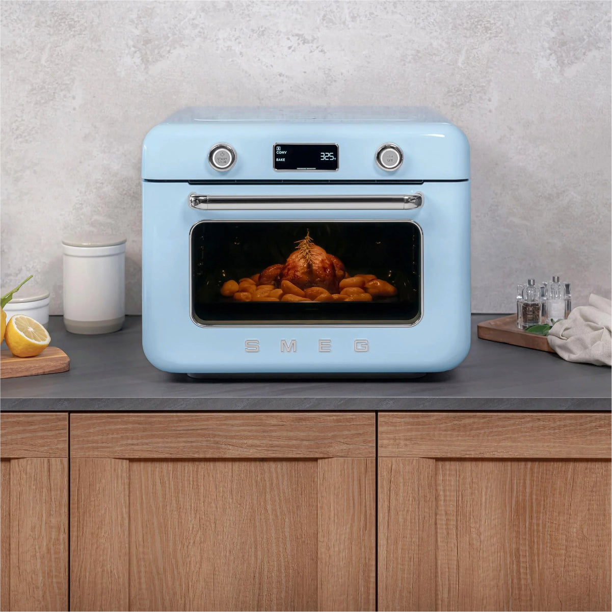 Smeg Countertop Combi Steam Oven COF01PBUS (Pastel Blue)