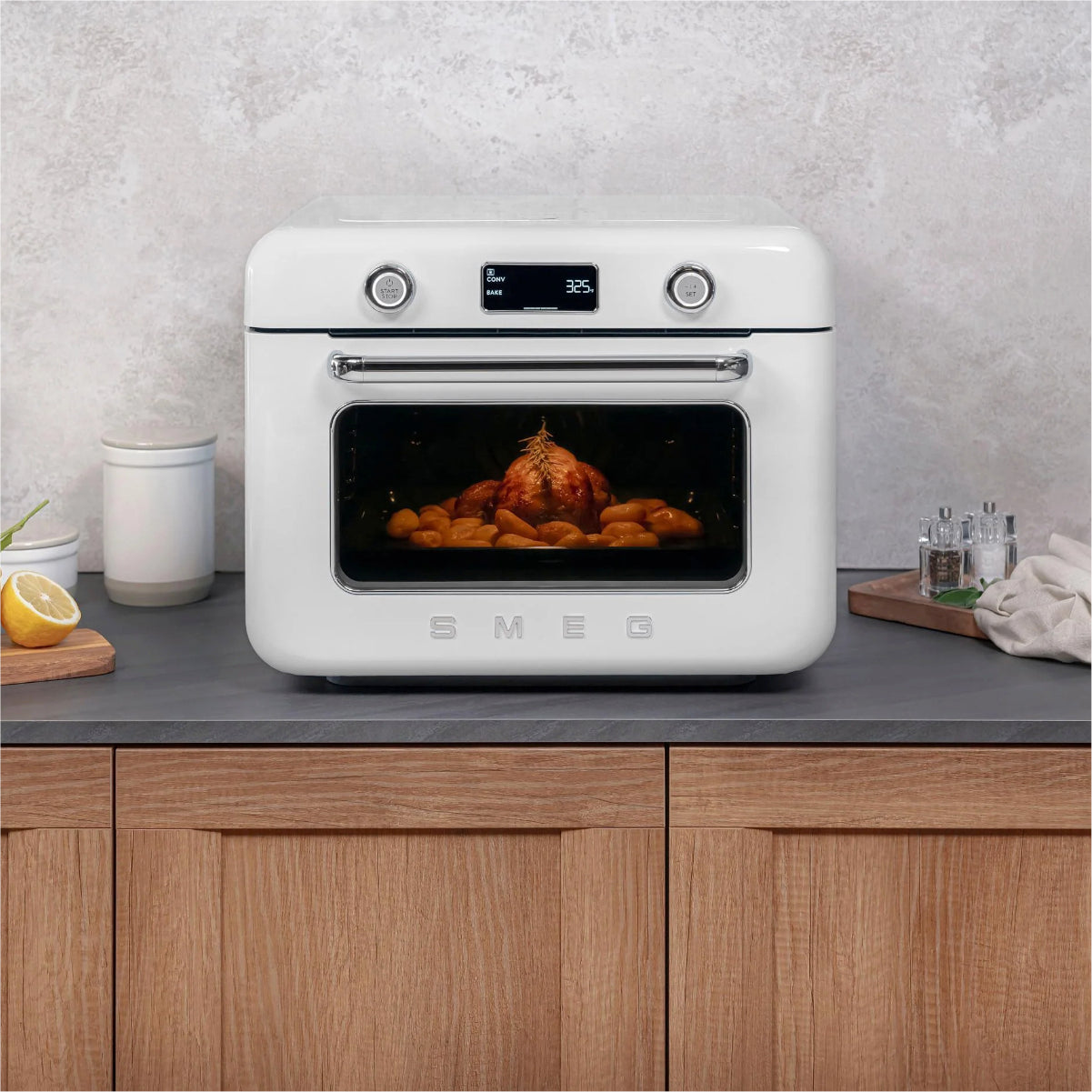 Smeg Countertop Combi Steam Oven COF01WHUS (White)