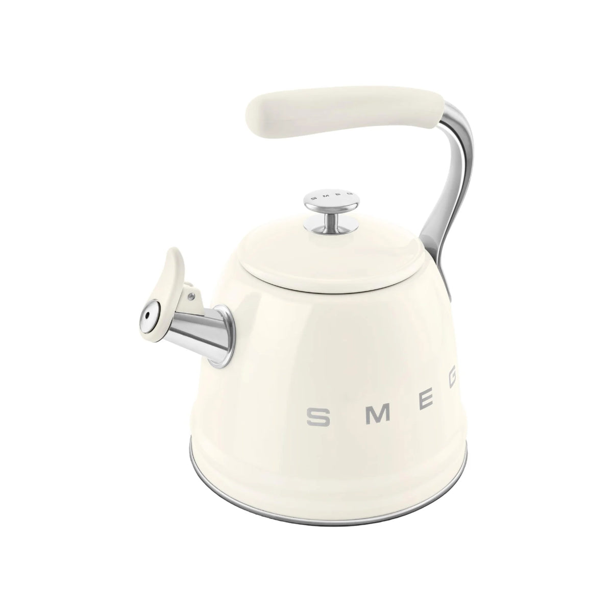 Smeg Retro-Style 2.3L Stove Top Whistling Kettle CKLW2001CR (Cream)