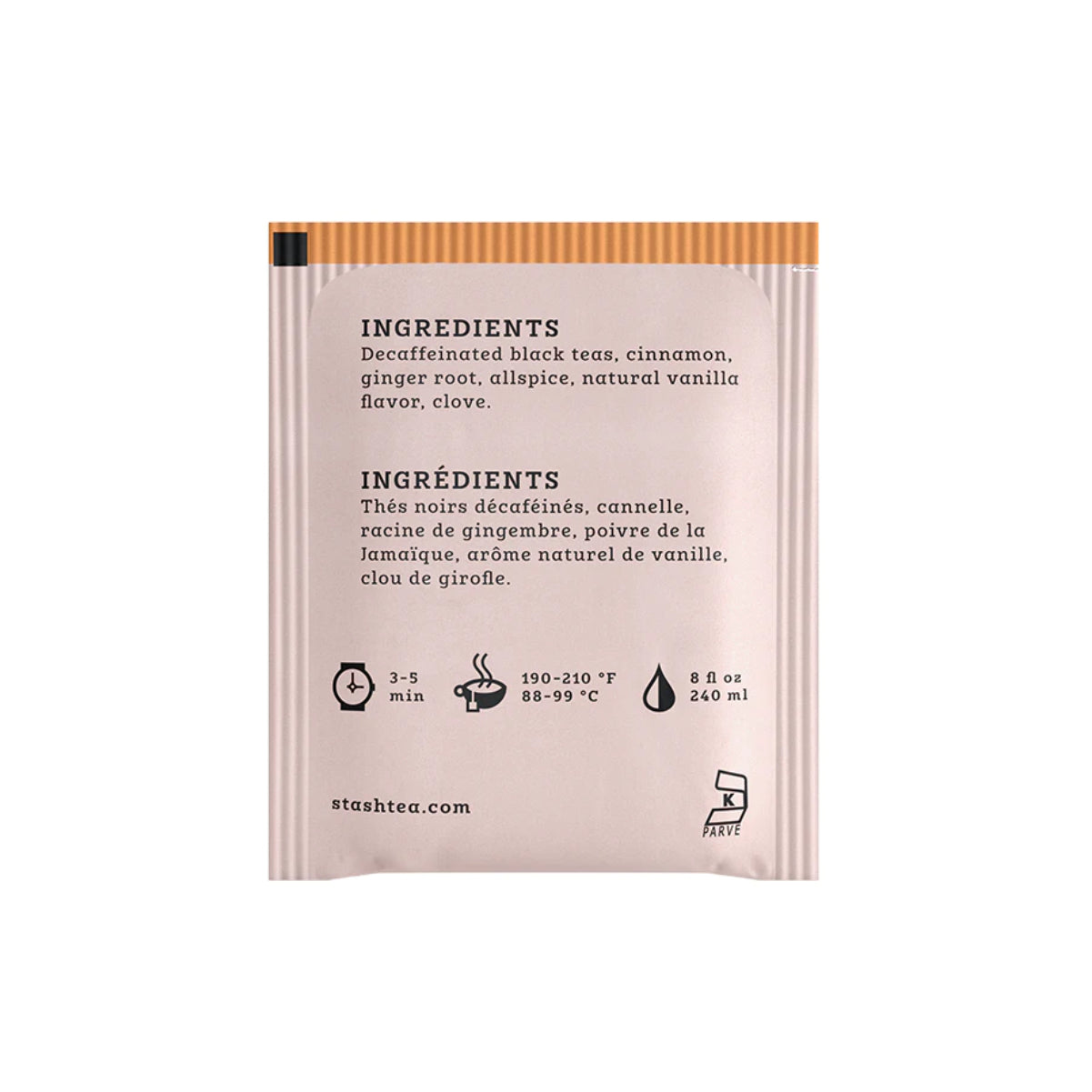 Stash Decaf Vanilla Chai Black Tea Bags (18 Counts)