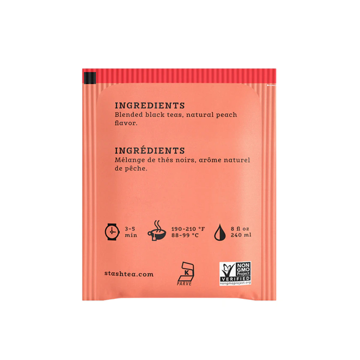 Stash Peach Black Tea Bags (20 Counts)