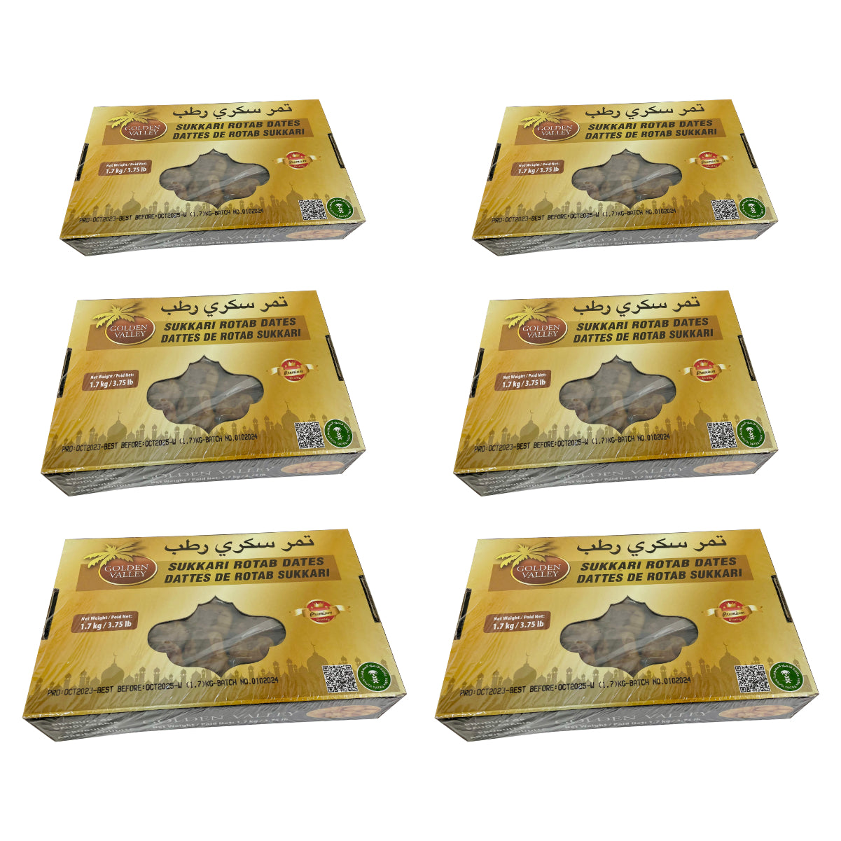 Sukkari Rotab Dates - Premium Quality (6 x 1.7kg)