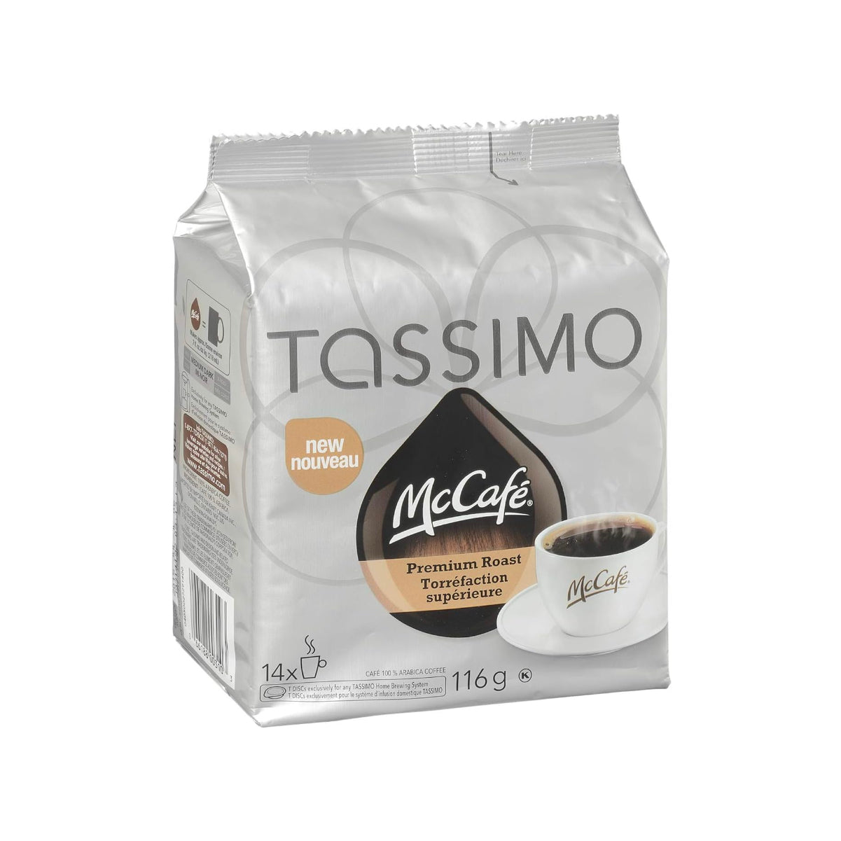Disques individuels de café torréfié de qualité supérieure McCafe de Tassimo (paquet de 14)
