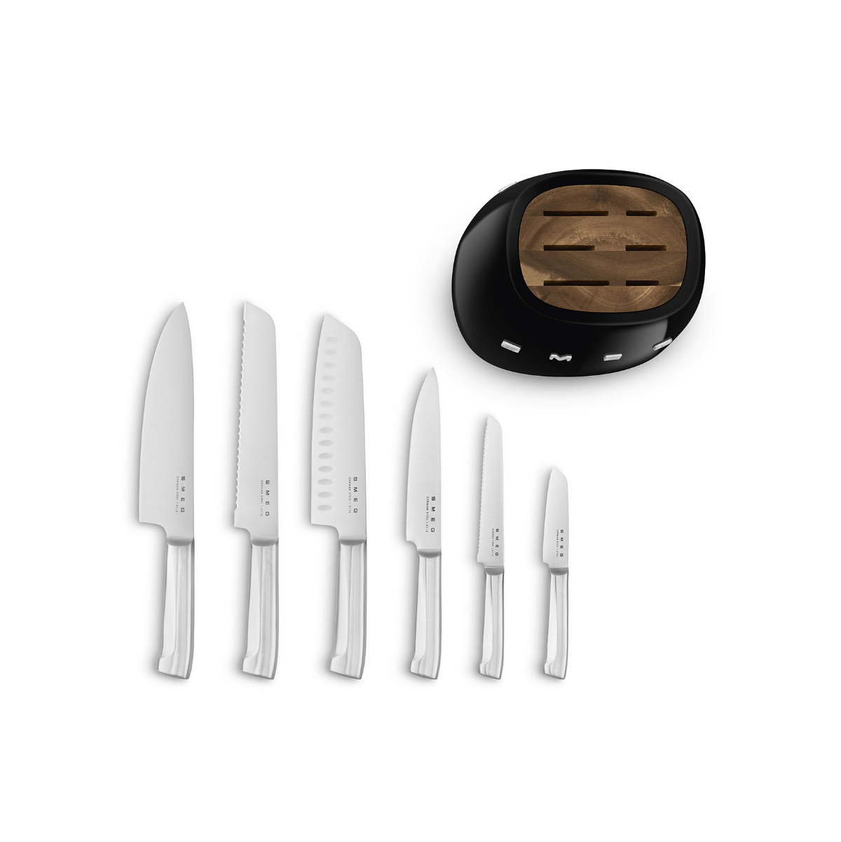 Smeg 7-Piece Knife Block Set KBSF02BL (Black)