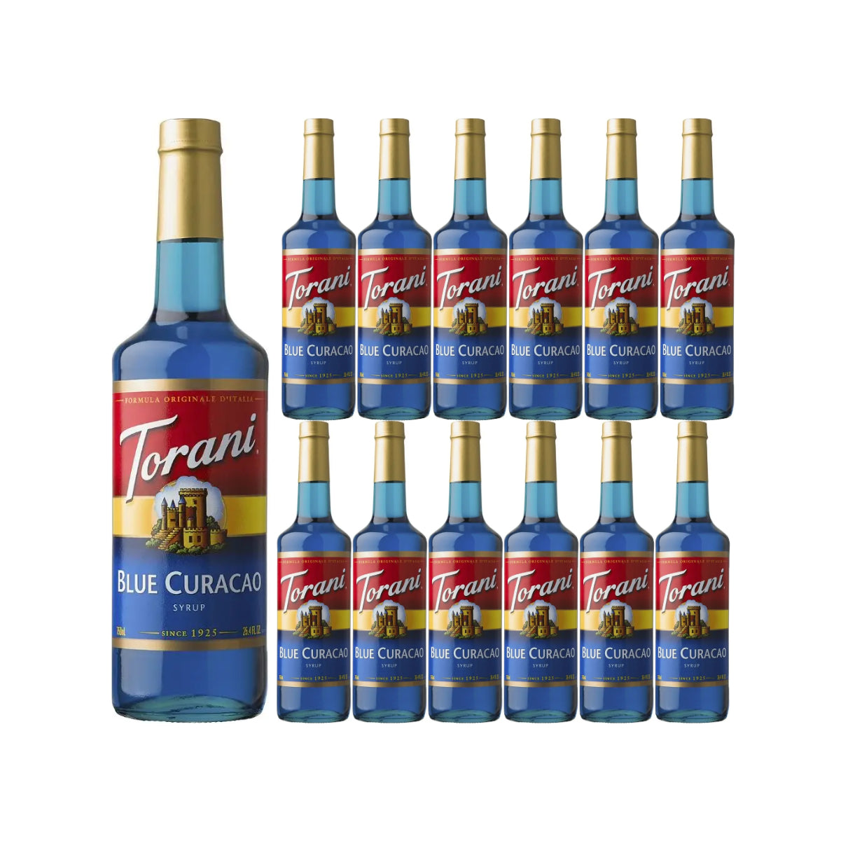 Torani Blue Curacao Syrup (750ml x 12 Bottles)