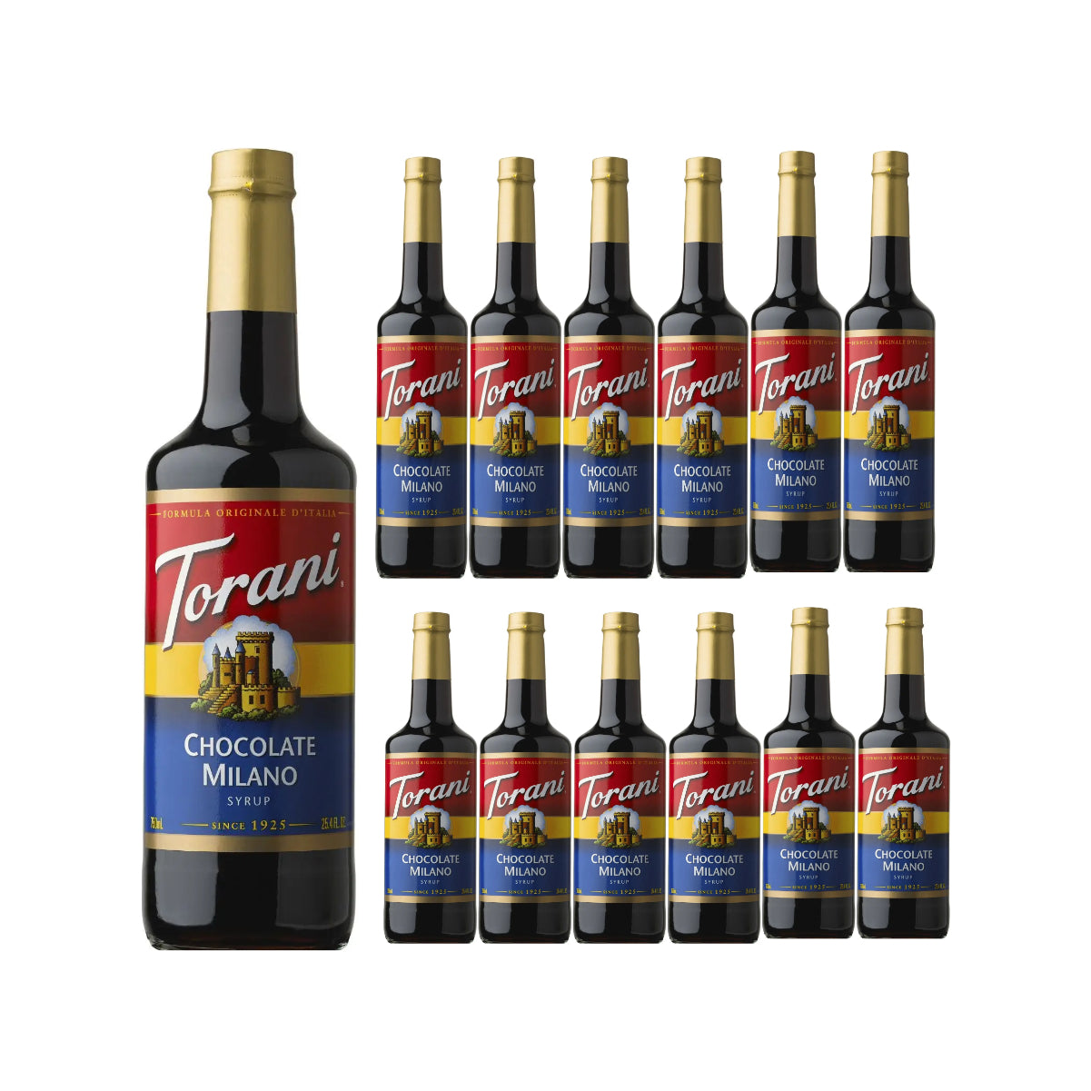 Torani Chocolate Milano Syrup (750ml x 12 Bottles)