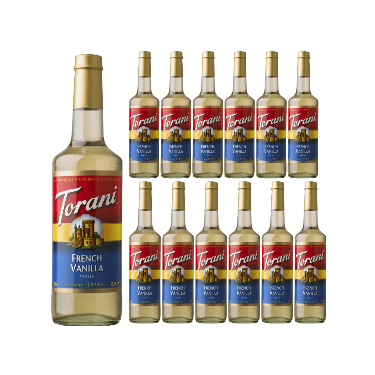 Torani French Vanilla Syrup (750ml x 12 Bottles)